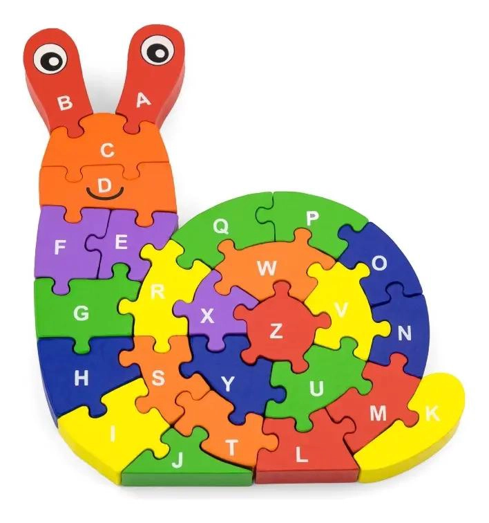 PUZZLE 3D CARACOL DE MADERA PARA NIÑOS - 3