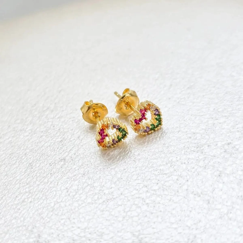 ARETES CORAZON EN ORO LAMINADO 18K CON ACABADO EUROPEO - 2