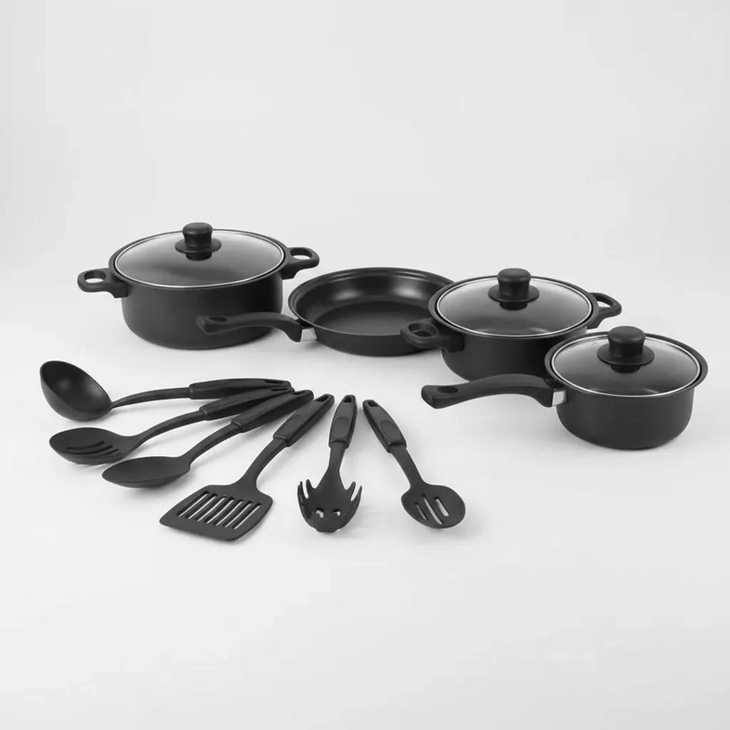 SET DE COCINA CON 13 PIEZAS ENTRE OLLAS Y SARTENES DE ALTA CALIDAD - 2