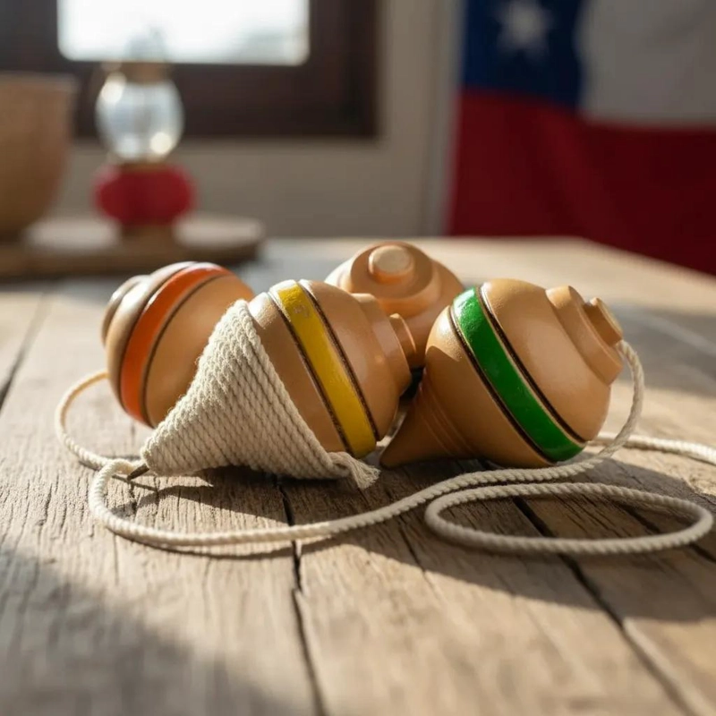 PACK DE 12 TROMPOS CHILENOS TRADICIONALES PARA CELEBRACIONES - 1