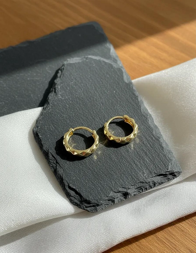 ARGOLLAS AROS ELEGANTES BAÑO ORO 18K PARA DAMA Y NIÑA - 3