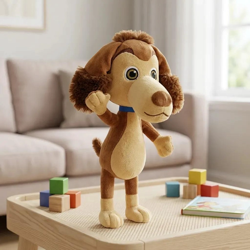 PELUCHE PERRO CHOCOLO DE 30 CM PARA NIÑOS Y ADULTOS - 6