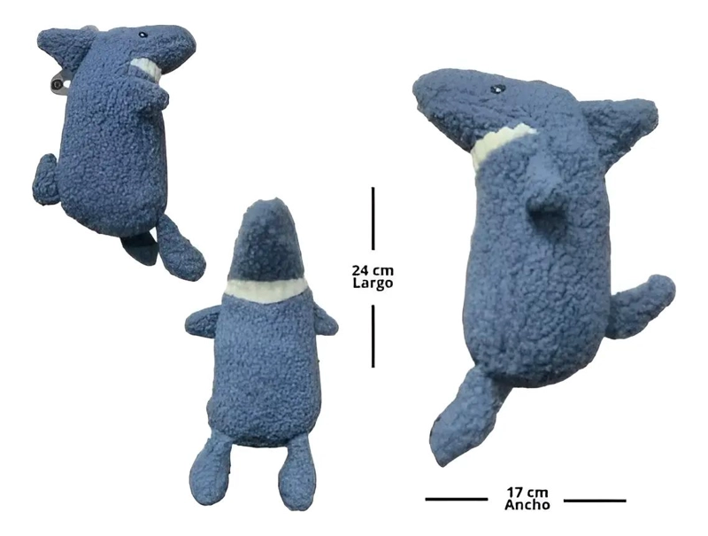 PELUCHE TIBURON SONRIENTE IDEAL PARA MASCOTAS - 3