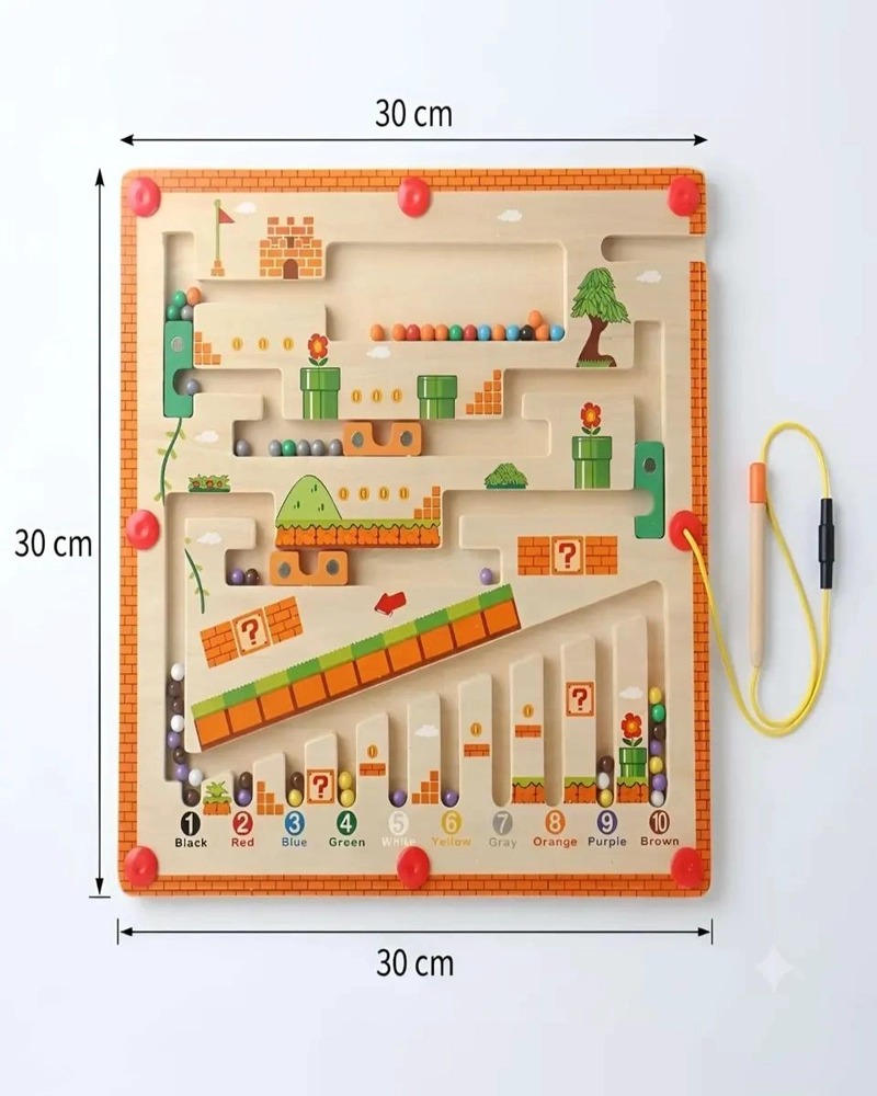 LABERINTO MAGNE TICO DIDACTICO DE MADERA PARA NIÑOS - 6