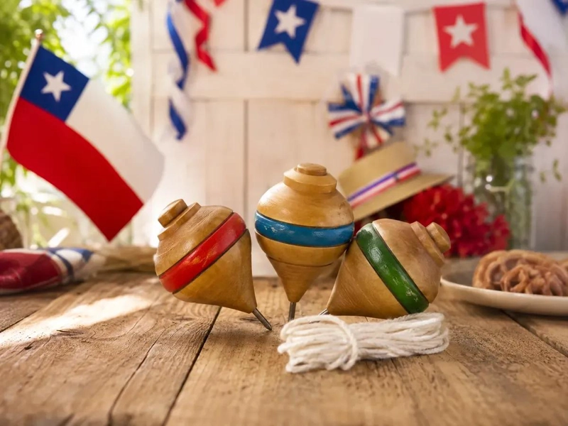 PACK DE 12 TROMPOS DE MADERA PARA JUEGOS TRADICIONALES - 2