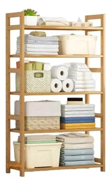 ESTANTE ORGANIZADOR DE BAMBU AJUSTABLE PARA OFICINA Y HOGAR - 1