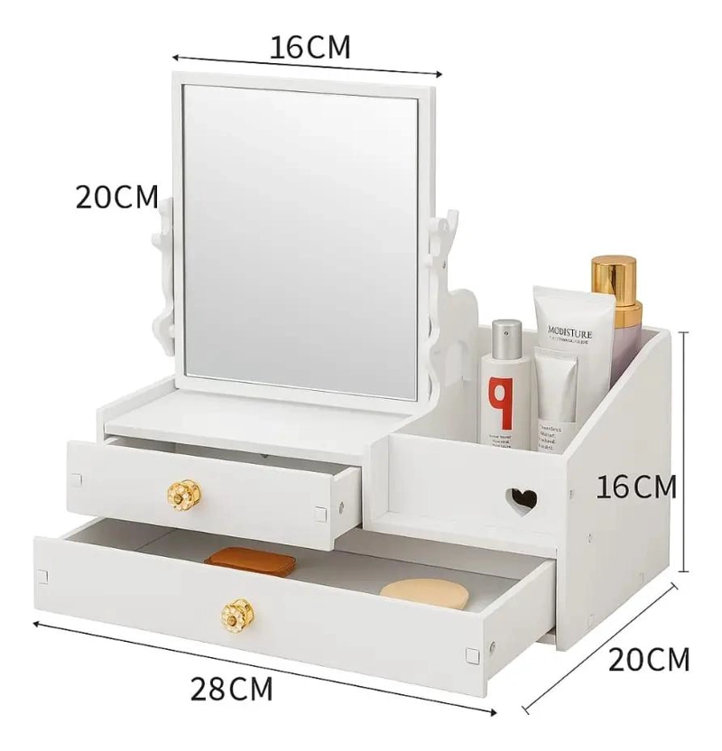 ORGANIZADOR MULTIFUNCIONAL CON ESPEJO PARA COSME TICOS - 2