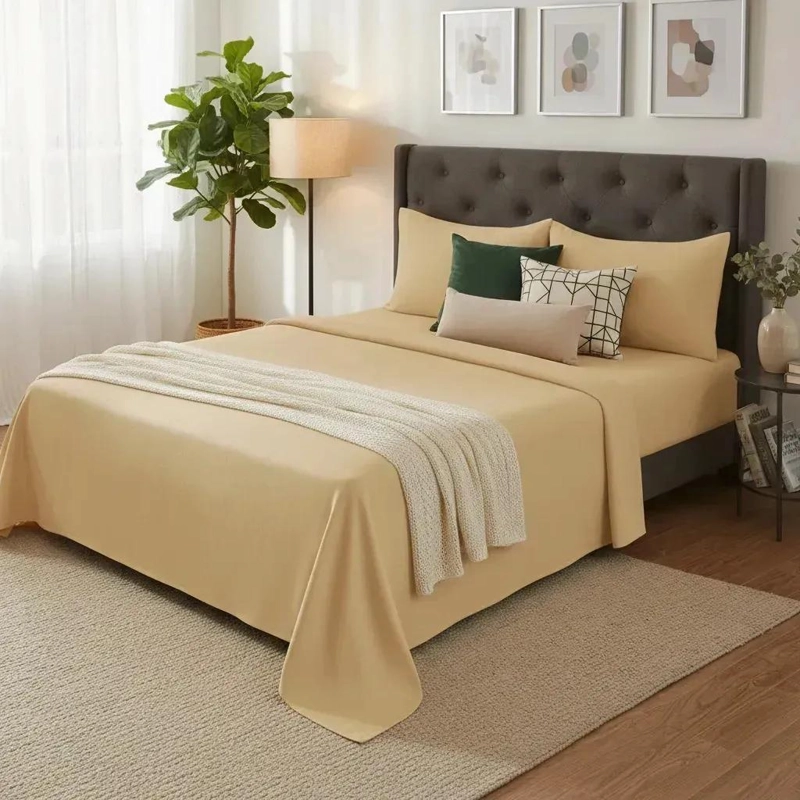 JUEGO DE SABANAS POLAR 1.5 PLAZAS EN COLOR BEIGE - 1