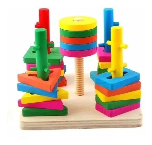 PACK DE 3 JUGUETES DIDACTICOS DE MADERA PARA NIÑOS - 5