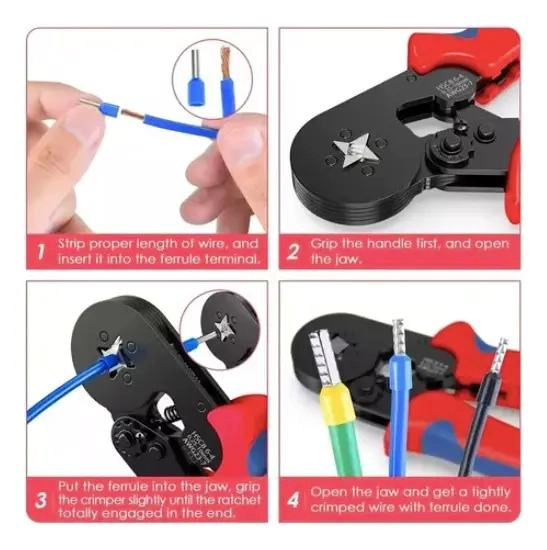 KIT CRIMPADOR Y 1200 TERMINALES FERRULES - 2