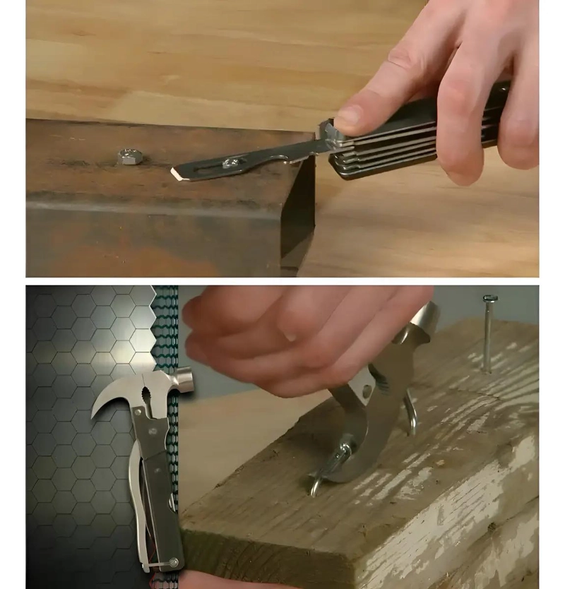 MARTILLO MULTIHERRAMIENTA COMPACTO PARA CAMPING Y AVENTURA - 5
