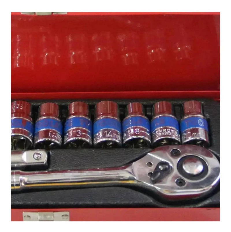 CAJA DE LLAVES DE DADO 8 A 24 CON ESTUCHE METALICO - 5