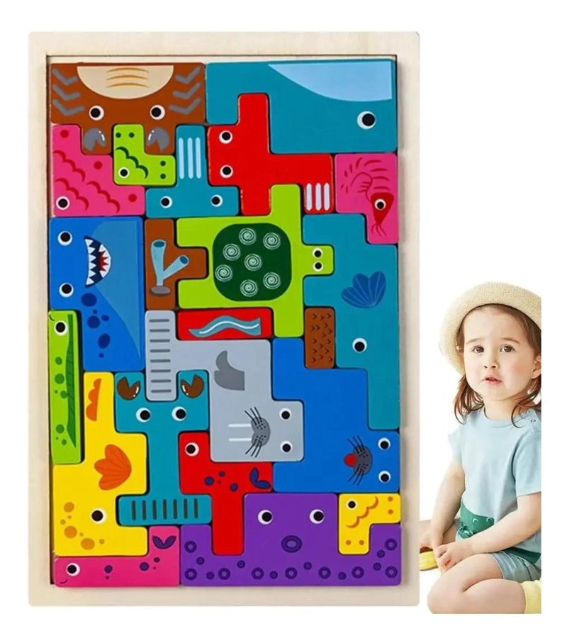 ROMPECABEZAS 3D DE MADERA PARA NIÑOS CON TEMAS DIVERSOS - 4