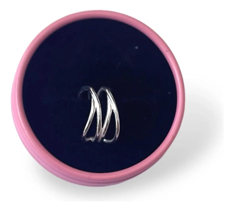 AROS CUFF CRUZADOS DE PLATA PARA USO SIN PERFORACION - 3