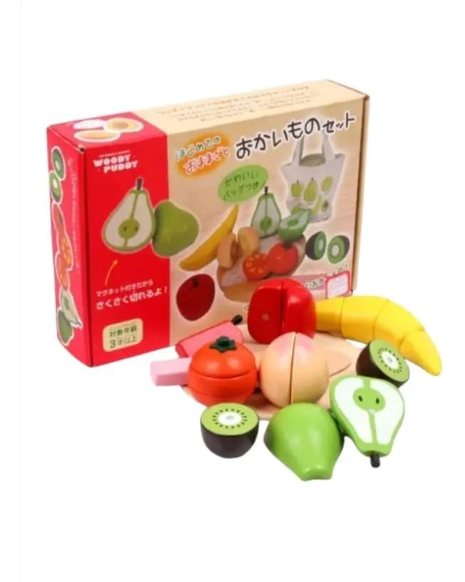 JUGUETE DIDACTICO DE MADERA FRUTAS PARA APRENDIZAJE INFANTIL - 1