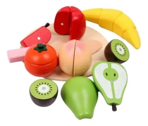 JUGUETE DIDACTICO DE MADERA FRUTAS PARA APRENDIZAJE INFANTIL - 2