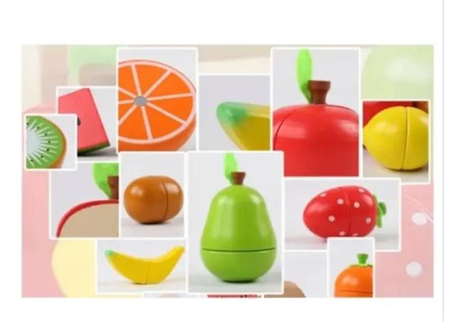 JUGUETE DIDACTICO DE MADERA FRUTAS PARA APRENDIZAJE INFANTIL - 3