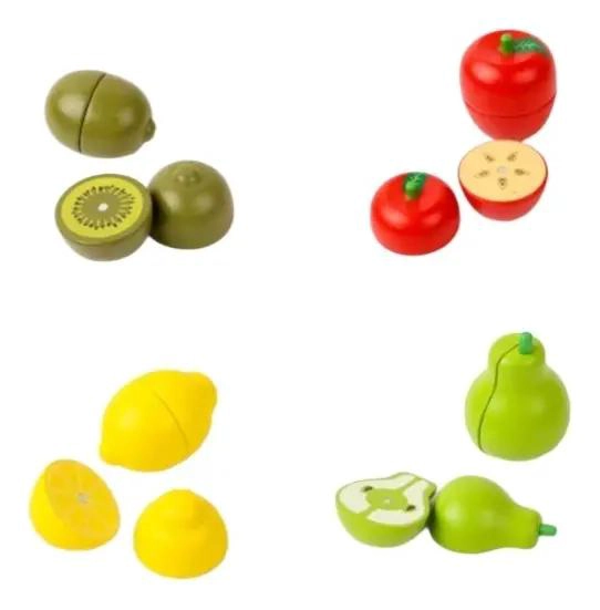 JUGUETE DIDACTICO DE MADERA FRUTAS PARA APRENDIZAJE INFANTIL - 4