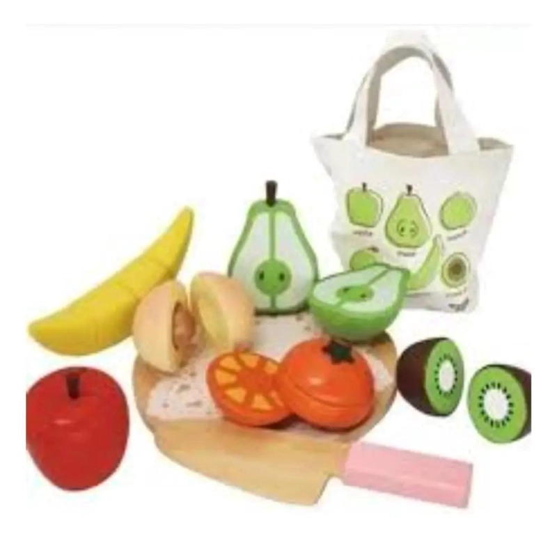 JUGUETE DIDACTICO DE MADERA FRUTAS PARA APRENDIZAJE INFANTIL - 5