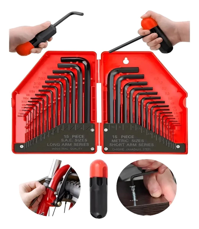SET DE LLAVES ALLEN HEXAGONALES 30 PIEZAS - 1