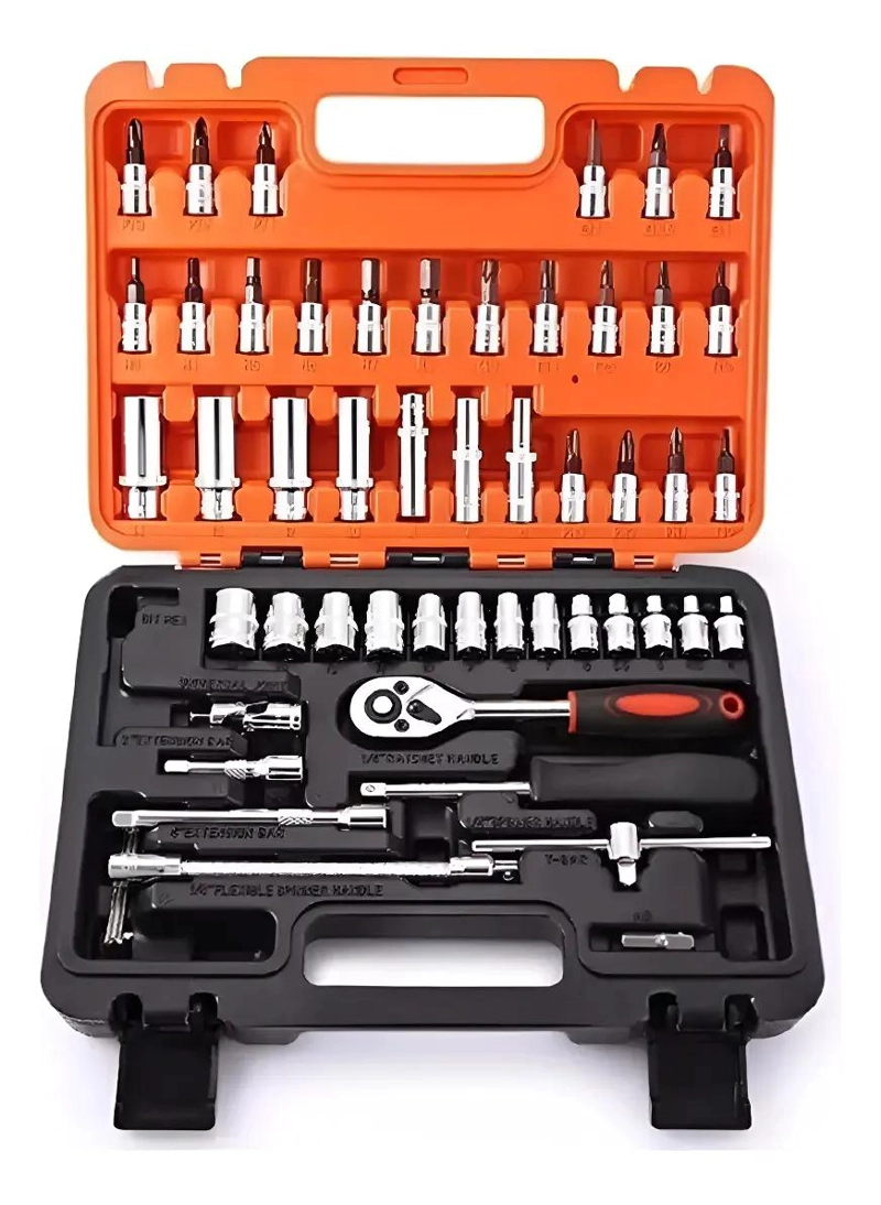 SET DE HERRAMIENTAS CAJA DE DADOS 53 PIEZAS - 1