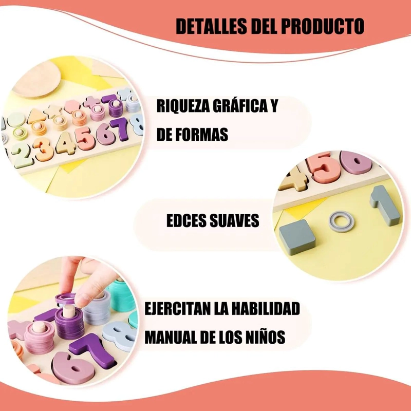 JUGUETE EDUCATIVO 3 EN 1 PARA APRENDIZAJE INFANTIL - 4