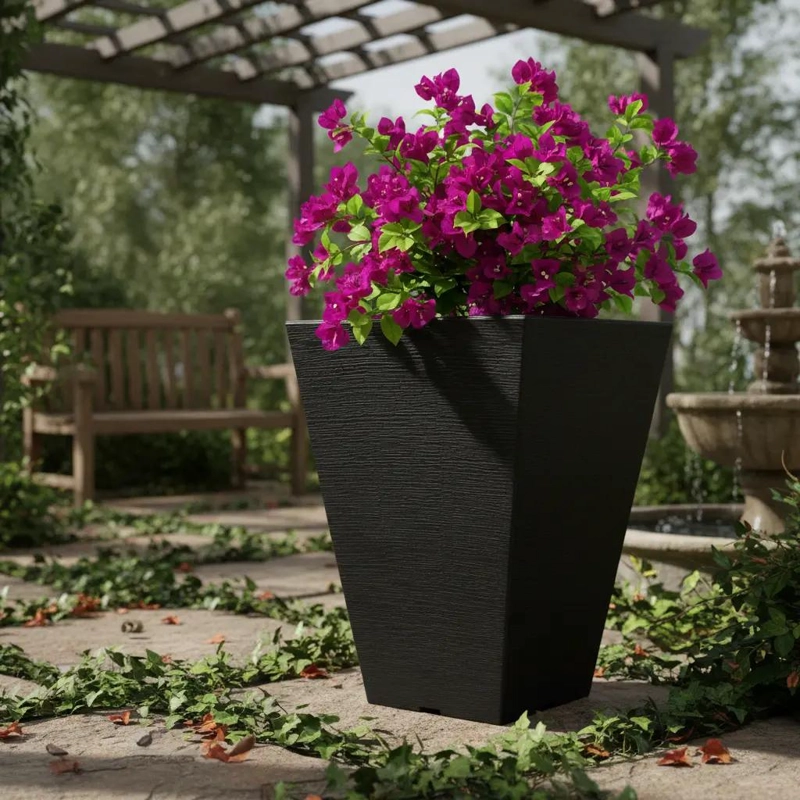 MACETERO CUADRADO DE PLASTICO 36CM PARA PLANTAS - 1