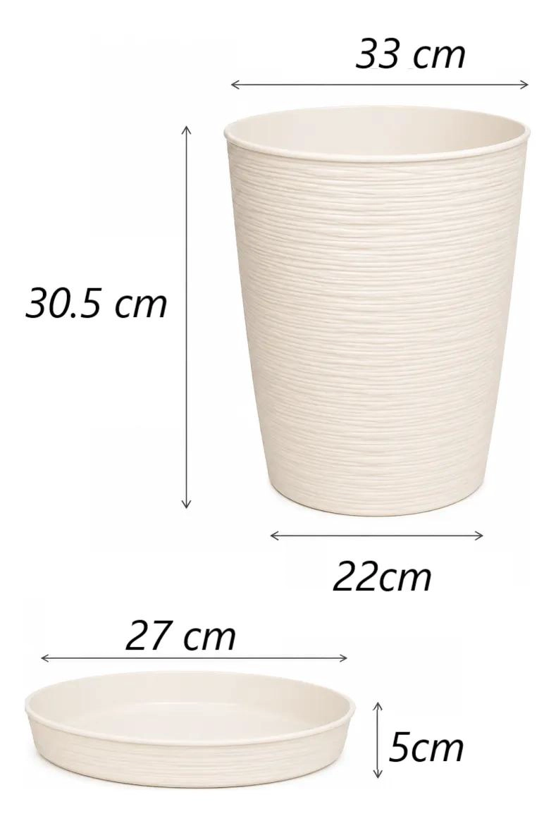 MACETERO GRANDE TEXTURIZADO IDEAL PARA INTERIOR Y EXTERIOR - 10