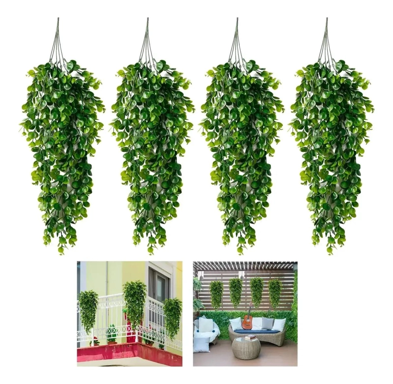 4 PLANTAS ARTIFICIALES COLGANTES DE EUCALIPTO PARA DECORACION - 8