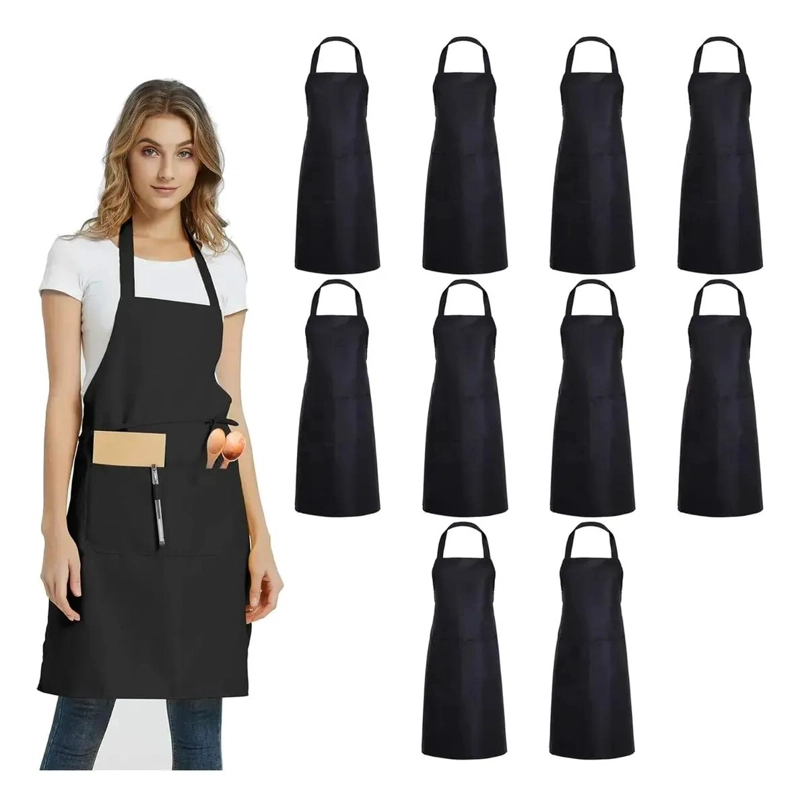DELANTAL DE COCINA MULTIFUNCIONAL CON 10 PIEZAS PARA CHEF Y PINTORES - 1