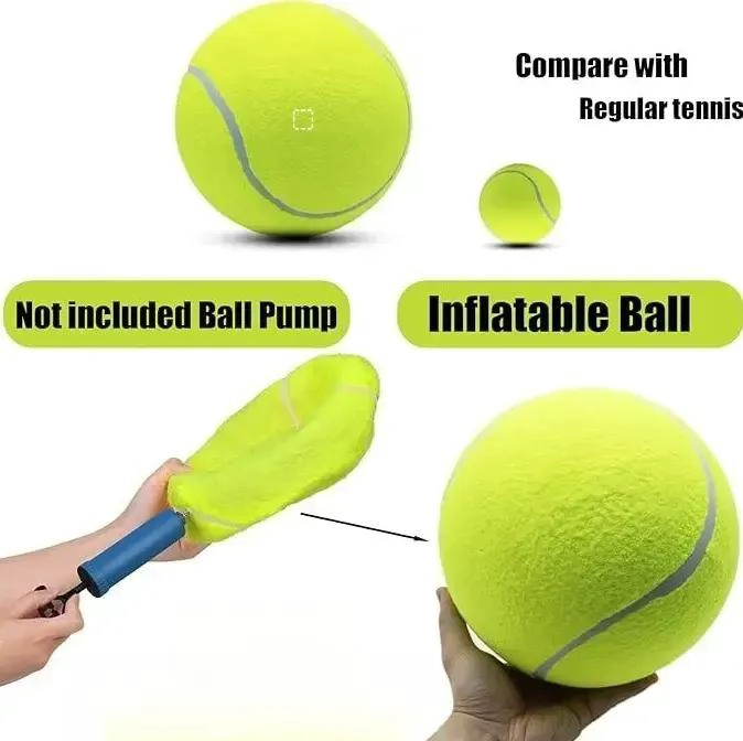 PELOTA DE TENIS GIGANTE PARA PERROS DE 24 CM IDEAL PARA JUGAR - 5