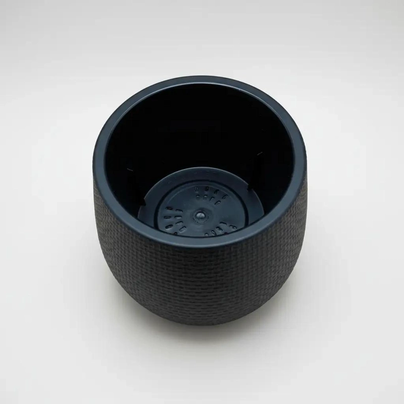 MACETERO DECORATIVO TEJIDO ESTILO RATAN 13 CM - 6