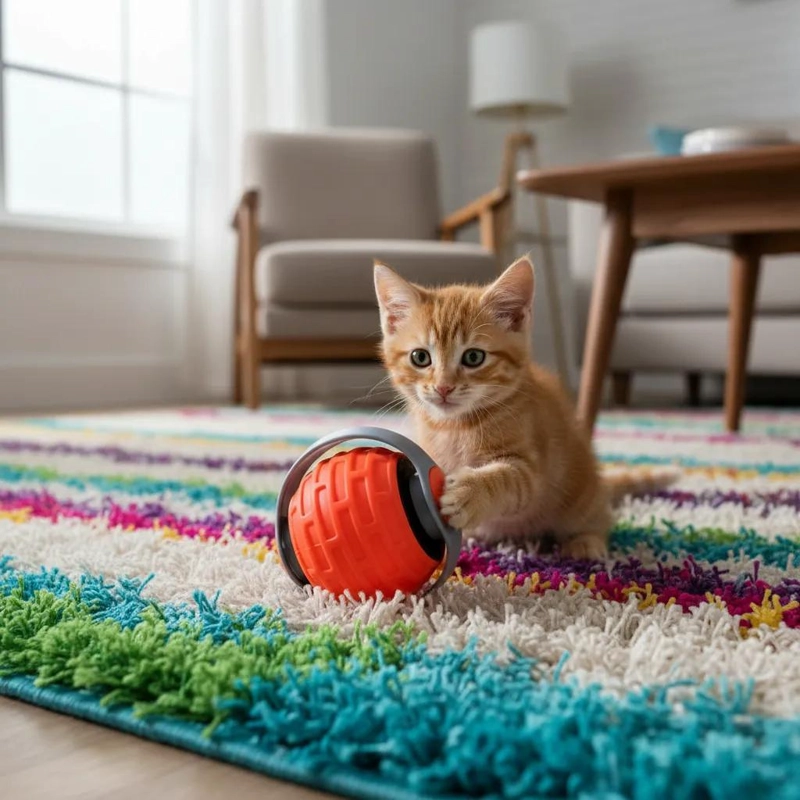 PELOTA INTERACTIVA PARA GATOS ESTIMULANTE Y DIVERTIDA - 3