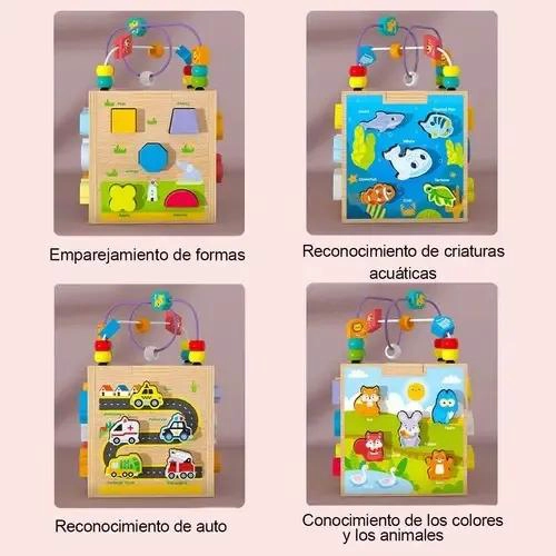 CUBO EDUCATIVO MONTESSORI 7 ACTIVIDADES PARA NIÑOS - 2