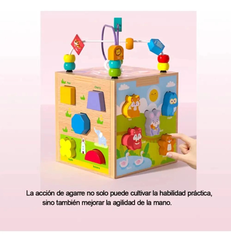 CUBO EDUCATIVO MONTESSORI 7 ACTIVIDADES PARA NIÑOS - 4
