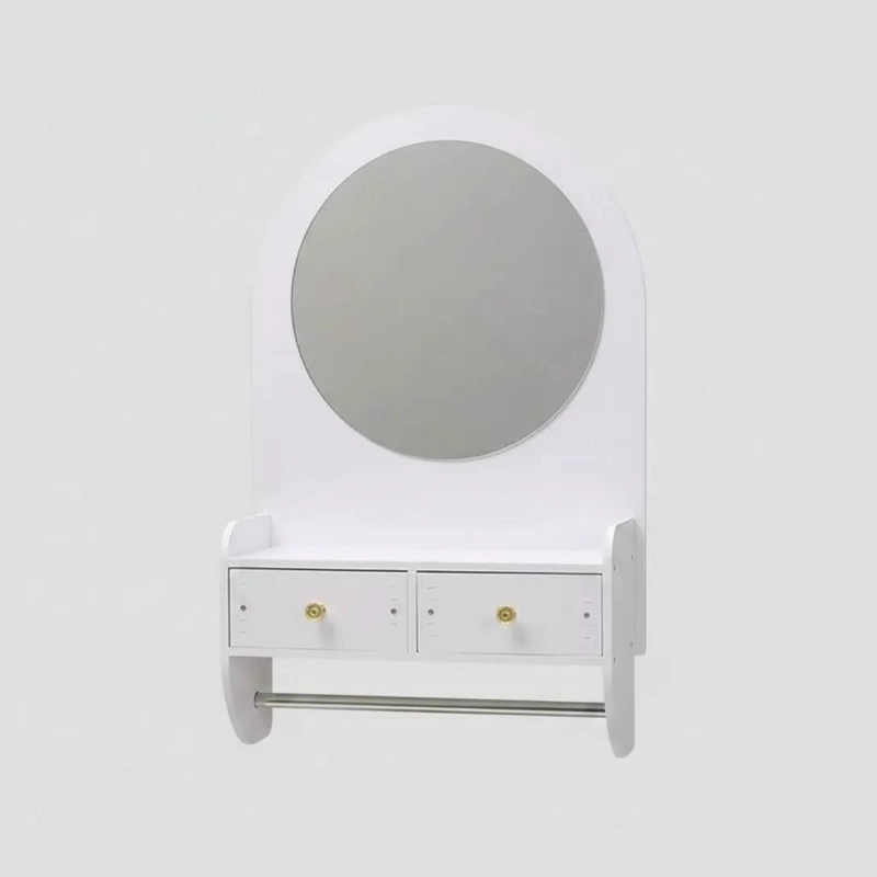 MUEBLE ORGANIZADOR DE BAÑO CON ESPEJO Y TOALLERO PRACTICO - 4