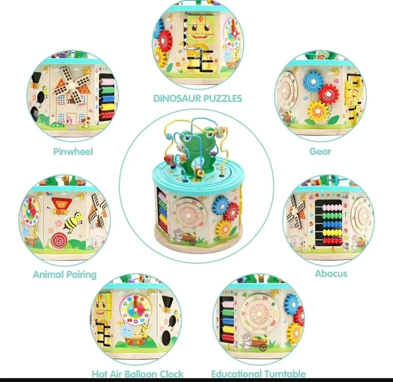 CUBO DE ACTIVIDADES MULTIFUNCCION PARA APRENDIZAJE INFANTIL - 3