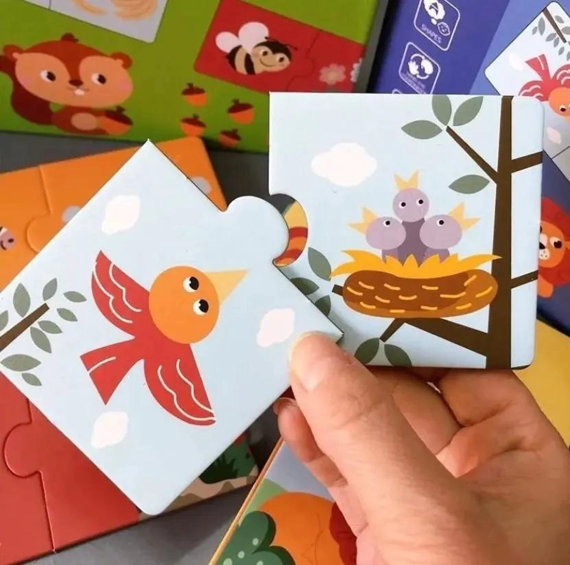 ROMPECABEZAS DE MADERA CON ANIMALES PARA NIÑOS - 1