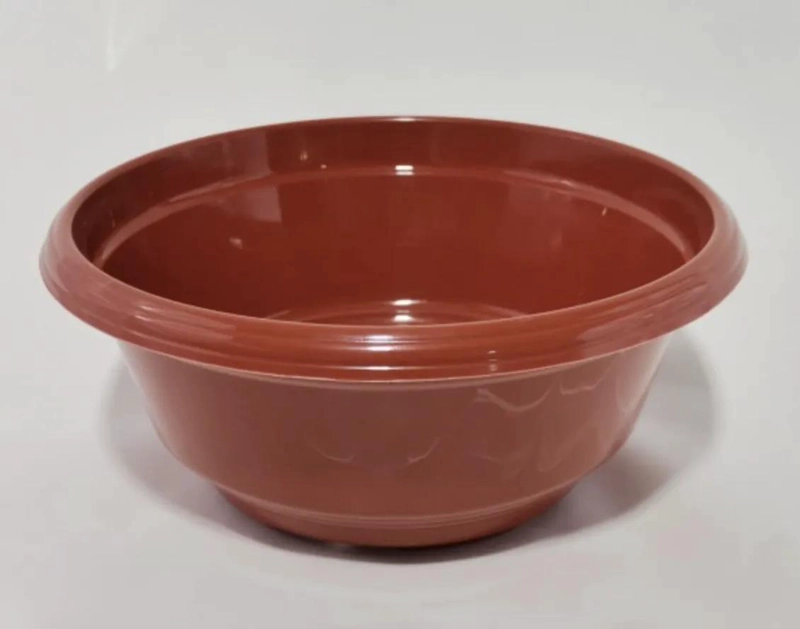 PACK DE 5 MACETEROS PLASTICOS PLANOS TERRACOTA 21 CM - 7