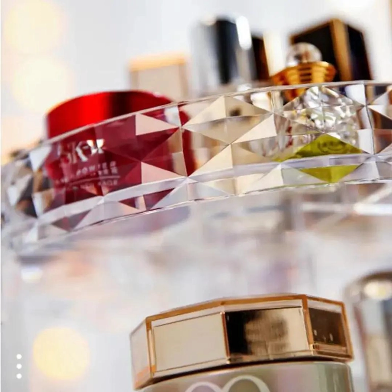 ORGANIZADOR ACRILICO GIRATORIO 360° PARA MAQUILLAJE Y COSME TICOS - 4