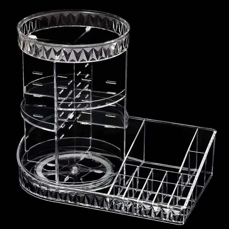 ORGANIZADOR ACRILICO GIRATORIO 360° PARA MAQUILLAJE Y COSME TICOS - 5