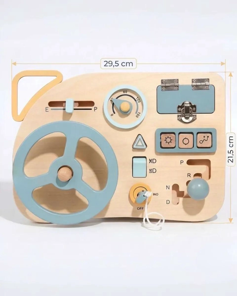 TABLERO SENSORIAL EDUCATIVO DE MADERA PARA NIÑOS - 5