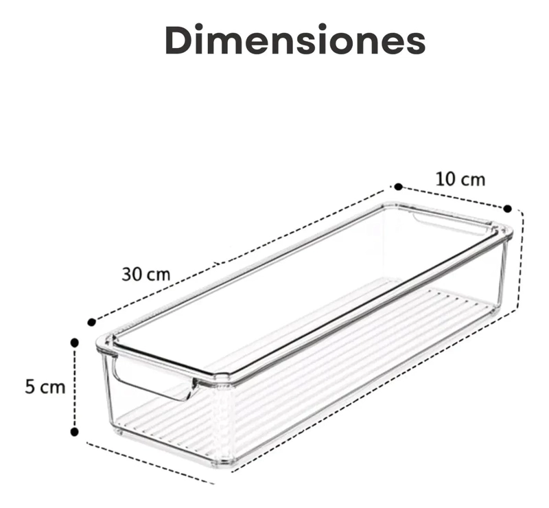 SET DE 3 ORGANIZADORES DE ACRILICO CON TAPA PARA ALIMENTOS - 2