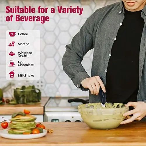 MINI BATIDOR ELE CTRICO PORTATIL PARA ESPUMA DE LECHE Y CAFE - 7