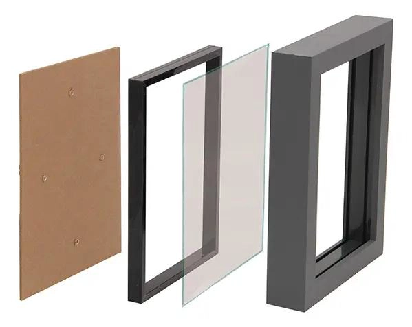 PORTARRETRATOS BOX SIMIL MADERA 13X18 CM CON VIDRIO - 2