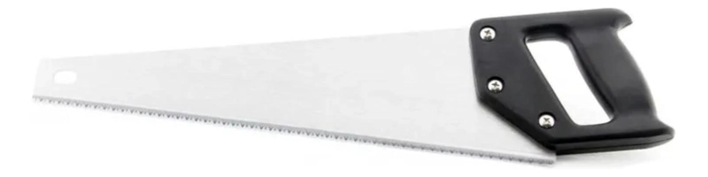 SERRUCHO CARPINTERO PLATEADO CON MANIJA PLASTICA - 2