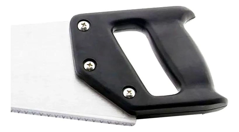 SERRUCHO CARPINTERO PLATEADO CON MANIJA PLASTICA - 3