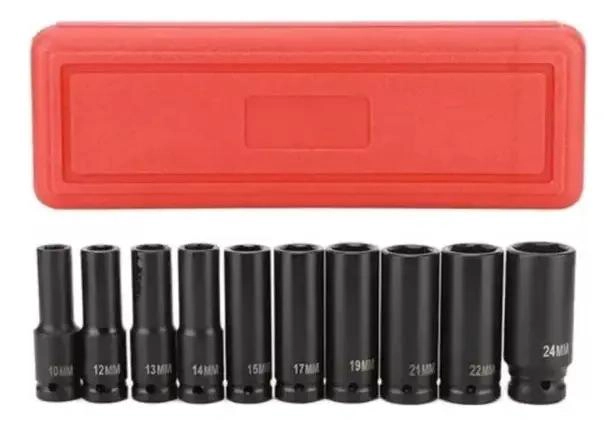 JUEGO SET DADOS DE IMPACTO 10 PIEZAS 10 A 24 MM - 2