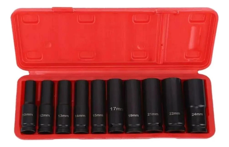 JUEGO SET DADOS DE IMPACTO 10 PIEZAS 10 A 24 MM - 6