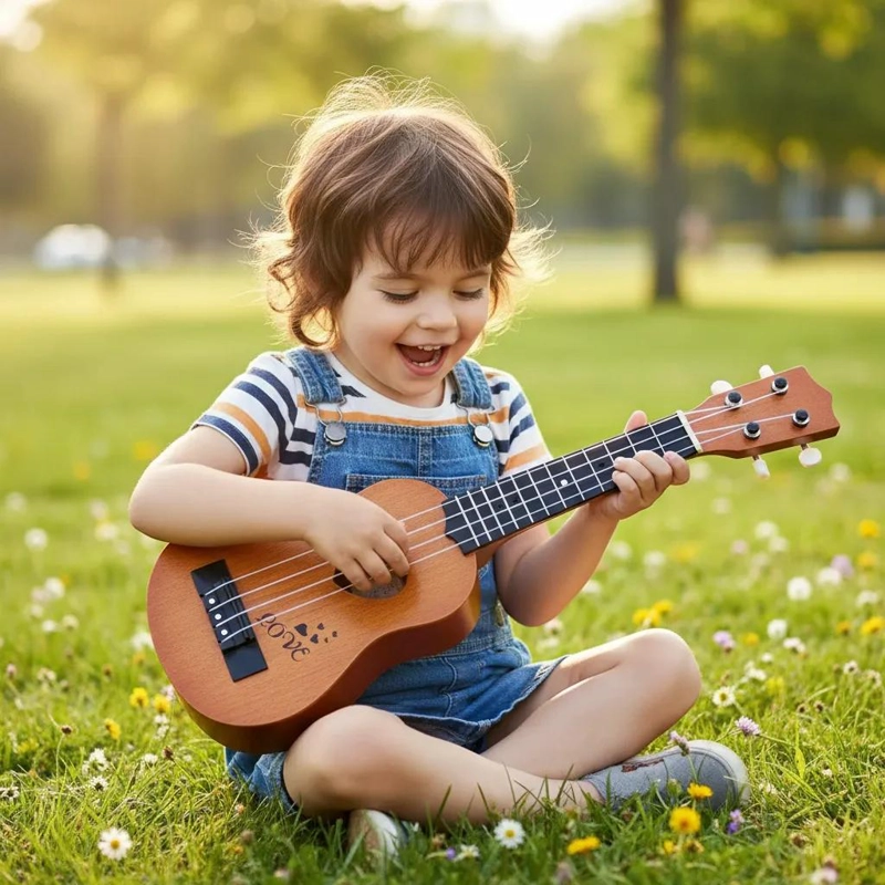 GUITARRA TIPO UKELELE PARA NIÑOS, JUGUETE MUSICAL DIVERTIDO - 6